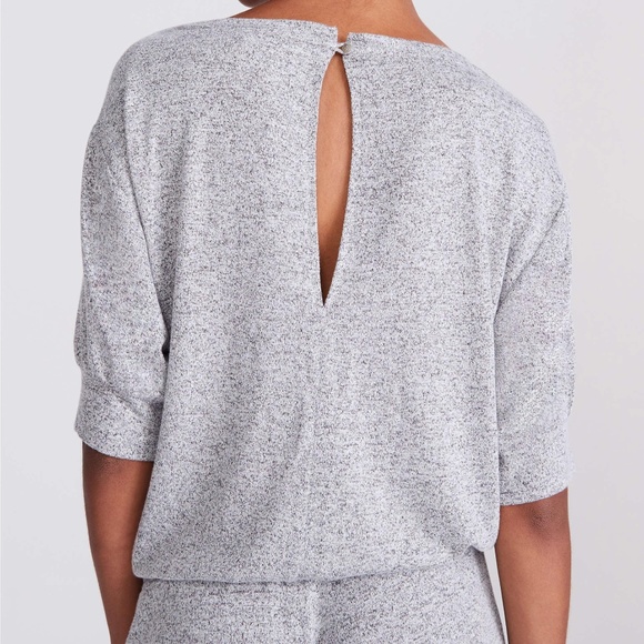 Lou & Grey Gray Brushed Knit Tucked Jumpsuit Size XS EUC - Picture 3 of 3